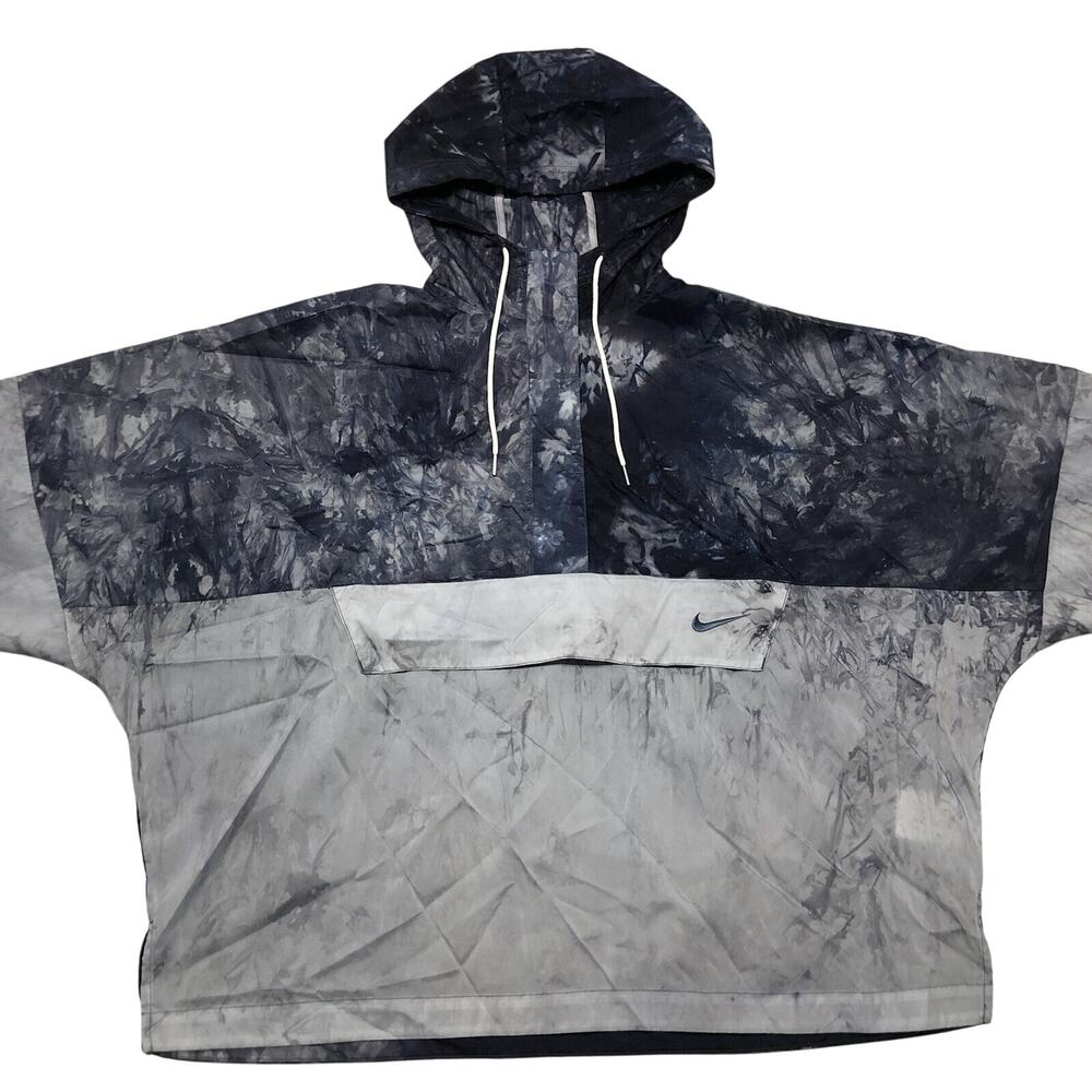 Nike Womens Sportswear Woven Wave Dye Jacket Size Medium Gridiron DV7936-015